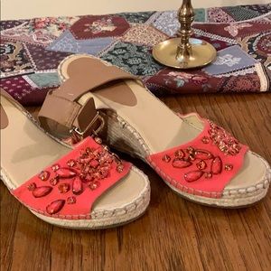 Pink & Creme Cato size 7 Wedges